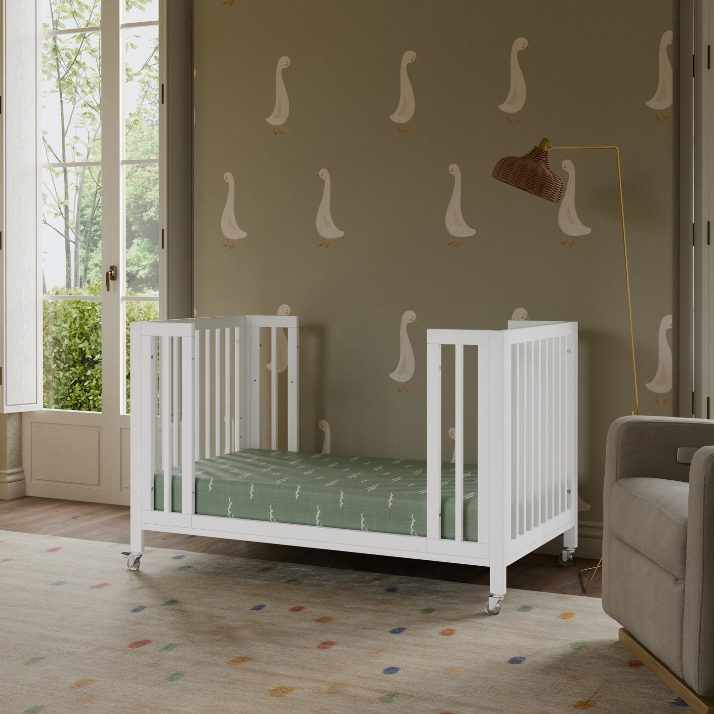 BABYLETTO ROLLI 9-IN-1 CONVERTIBLE ALL-STAGES CRIB WITH BASSINET & TODDLER BED CONVERSION KITS