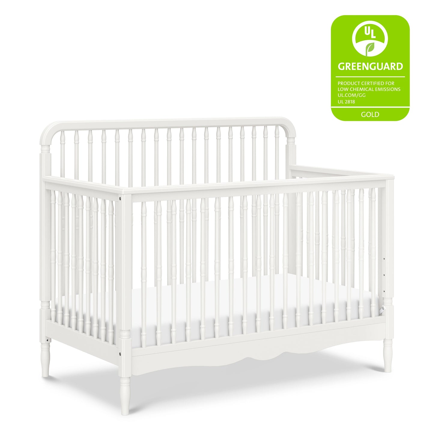 Liberty 4-in-1 Convertible Spindle Crib in Warm White