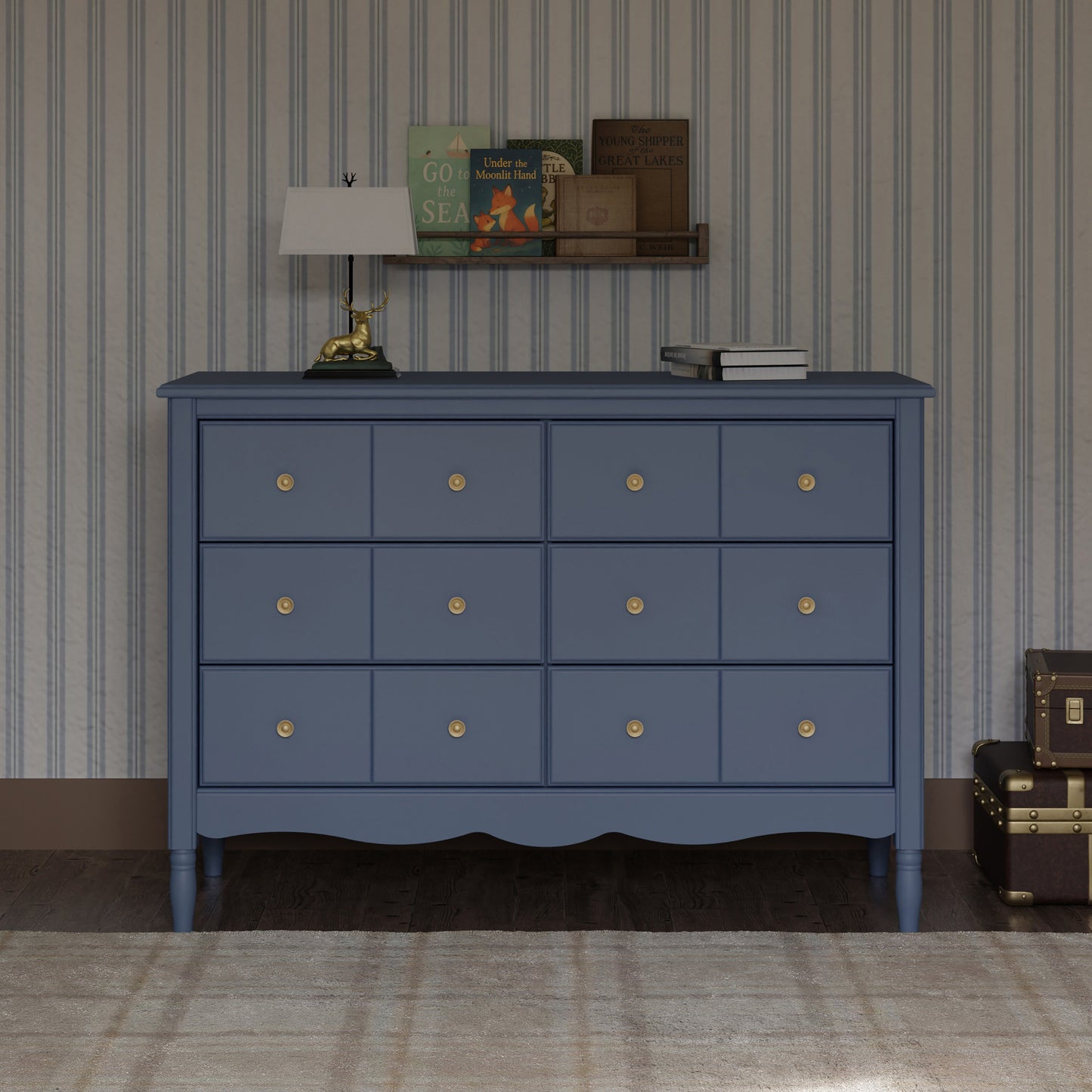 Liberty 6-Drawer Assembled Dresser in Cove Blue