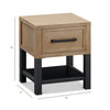 Newbern Nightstand, Assembled in Driftwood