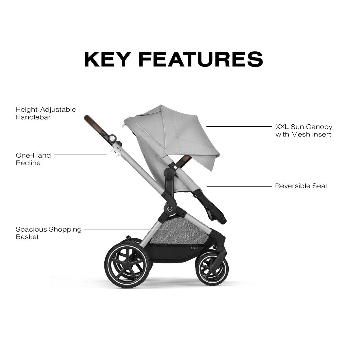 EOS Lux 2-in-1 Stroller - Seashell Beige