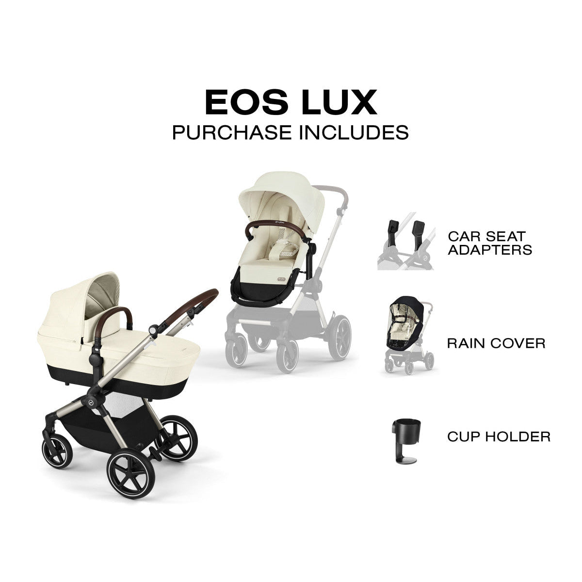 EOS Lux 2-in-1 Stroller - Seashell Beige
