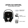 CYBEX ATON G2 SWIVEL INFANT CAR SEAT + LOAD LEG BASE