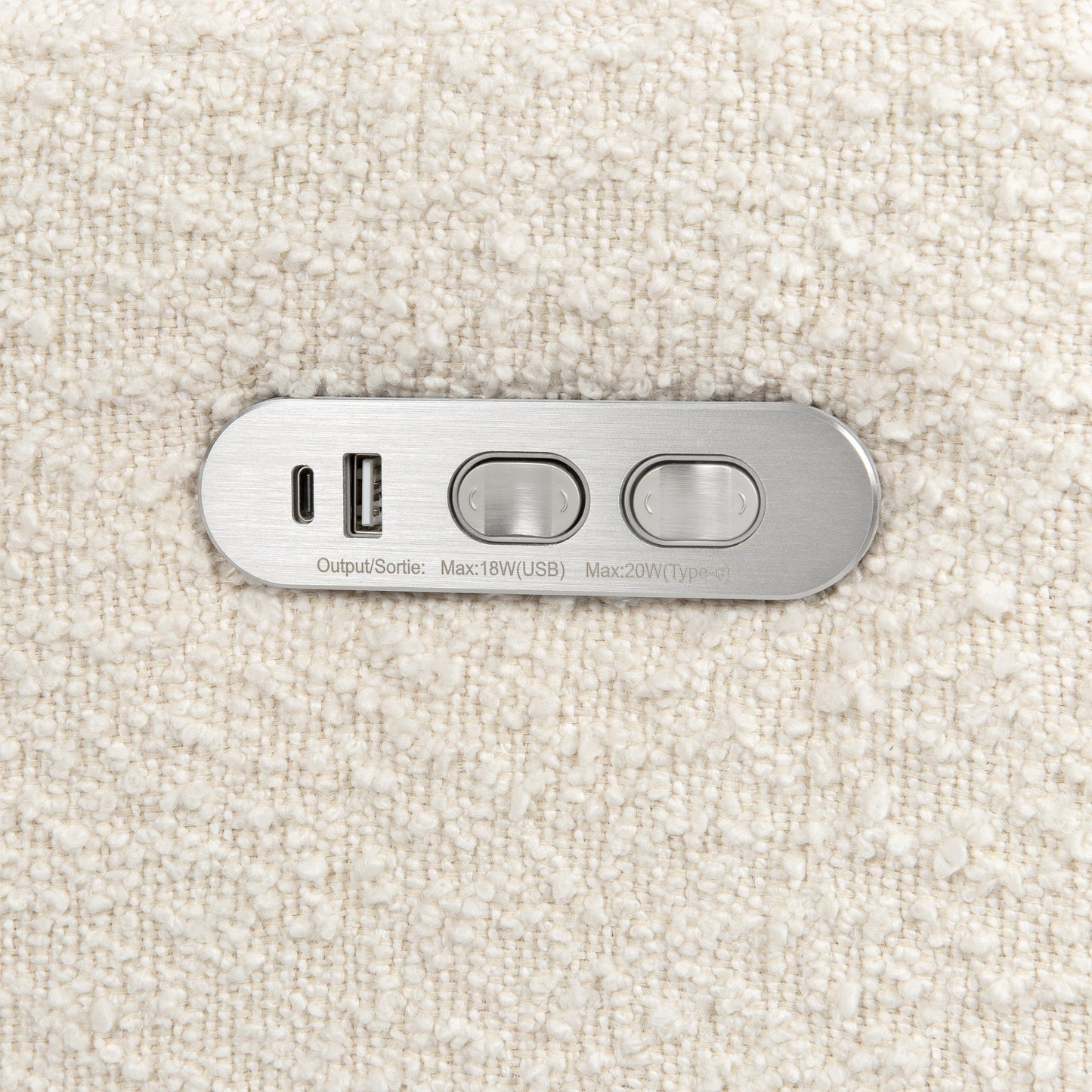 Kiwi Plus Power Glider Recliner w/ Power Headrest in Performance Beach Eco-Weave