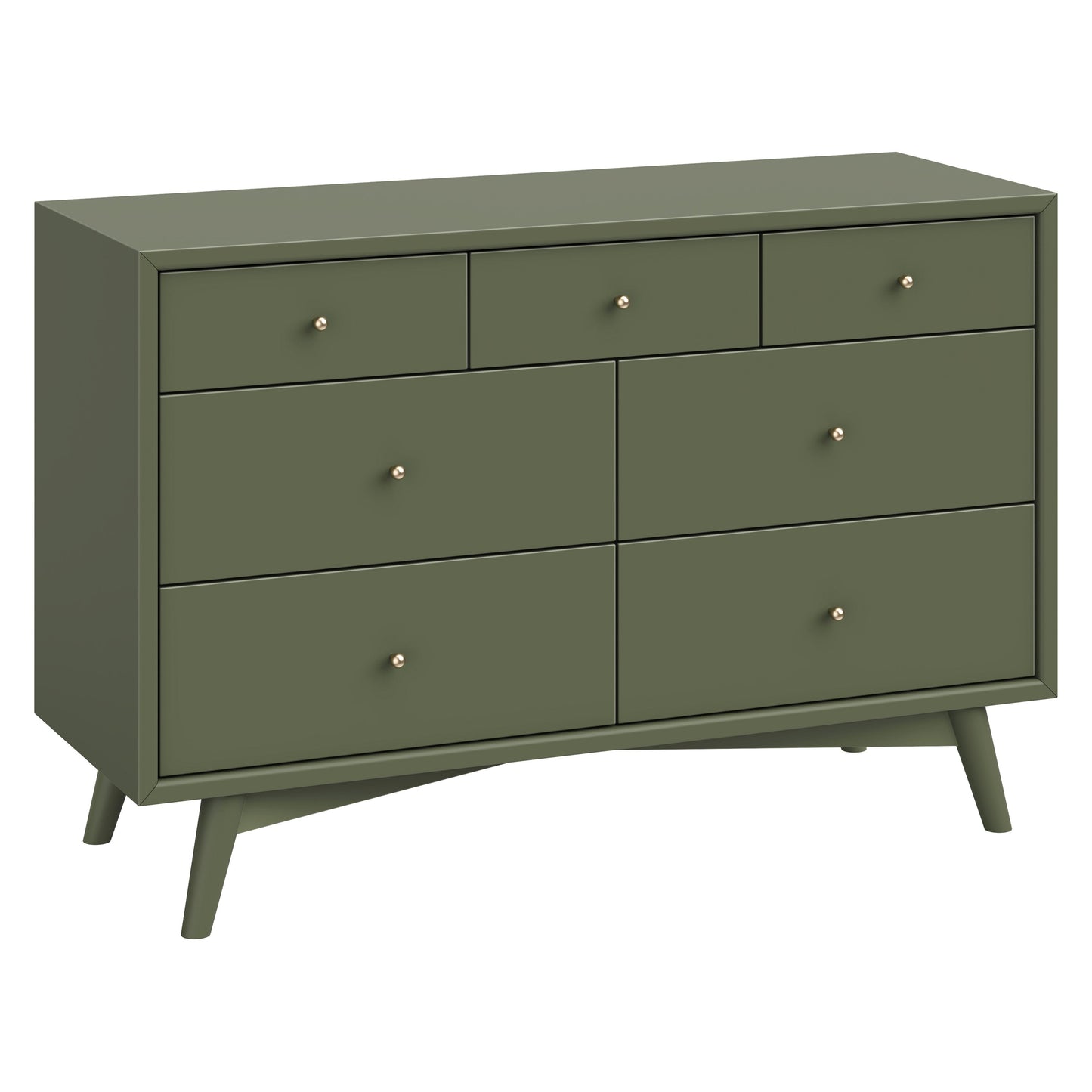 Palma 7-Drawer Double Dresser, Assembled in Warm White