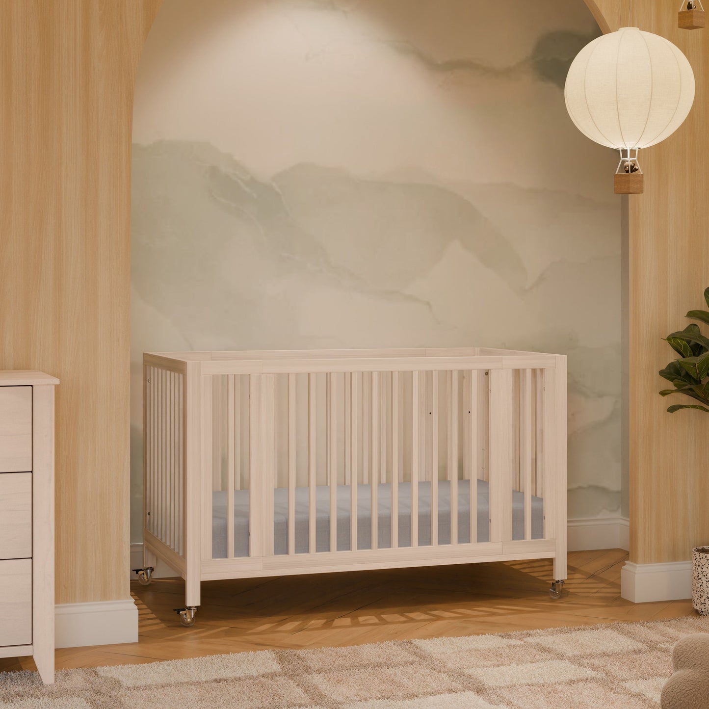 BABYLETTO ROLLI 9-IN-1 CONVERTIBLE ALL-STAGES CRIB WITH BASSINET & TODDLER BED CONVERSION KITS