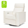 Willa Power Glider Recliner w/ adj. headrest & USB in Performance Grey Eco-Weave w/Light Wood Base