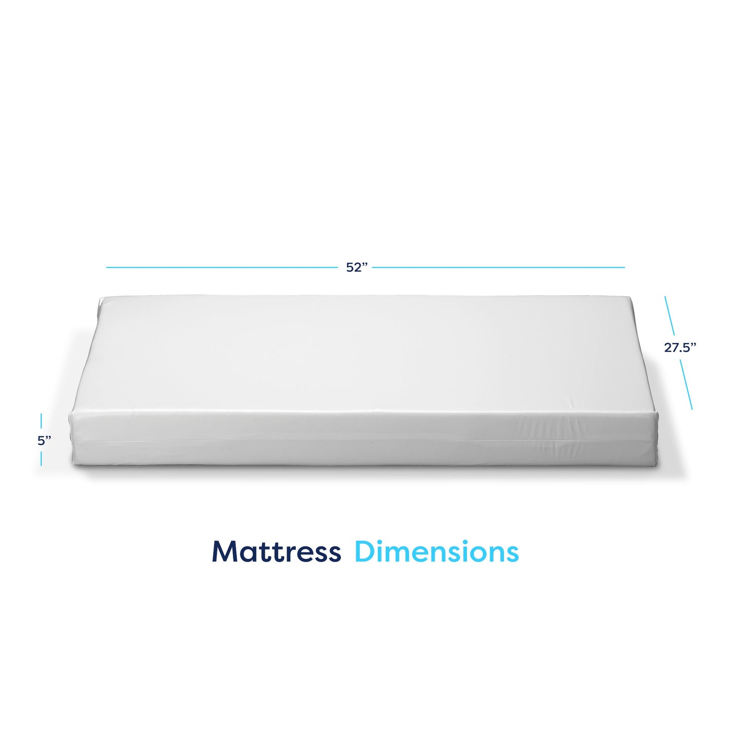 Little Dreamer All Foam Crib Mattress - Dual Firmness w/white Ribbon