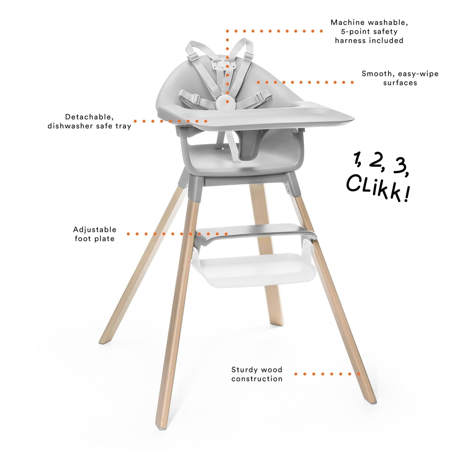 is stokke tray dishwasher safe Stokke Clikk High Chair Glacier Green