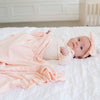 COPPER PEARL NEWBORN KNOTTED GOWN - BLUSH