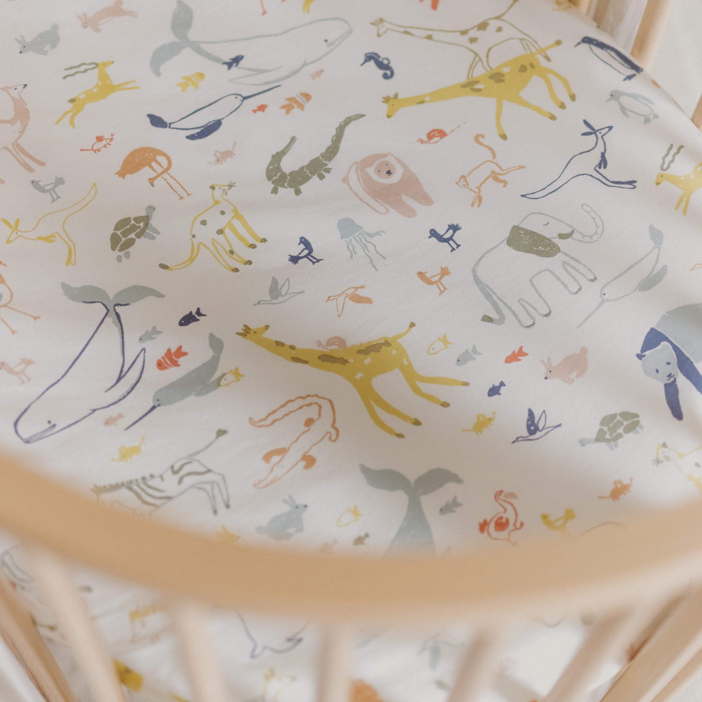 stokke mini crib sheets Stokke Sleepi Mini Fitted Sheet by Pehr V3
