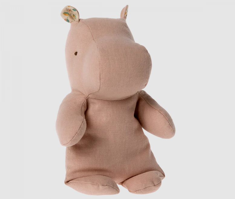 MAILEG SAFARI FRIENDS,  SMALL HIPPO - SOFT ROSE