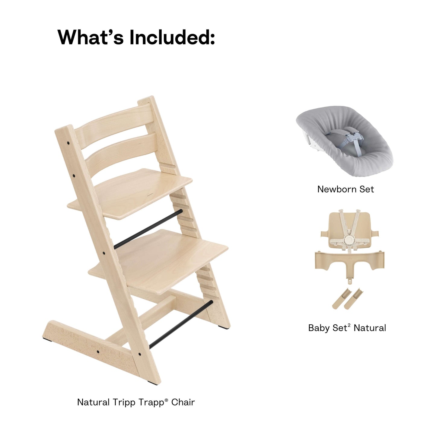 STOKKE TRIPP TRAPP HIGH CHAIR² WITH NEWBORN SET