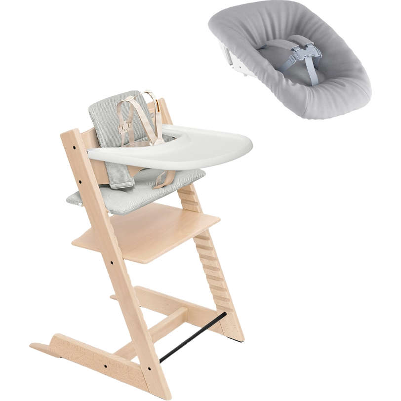 STOKKE TRIPP TRAPP HIGH CHAIR² WITH CUSHION, NEWBORN SET + STOKKE TRAY