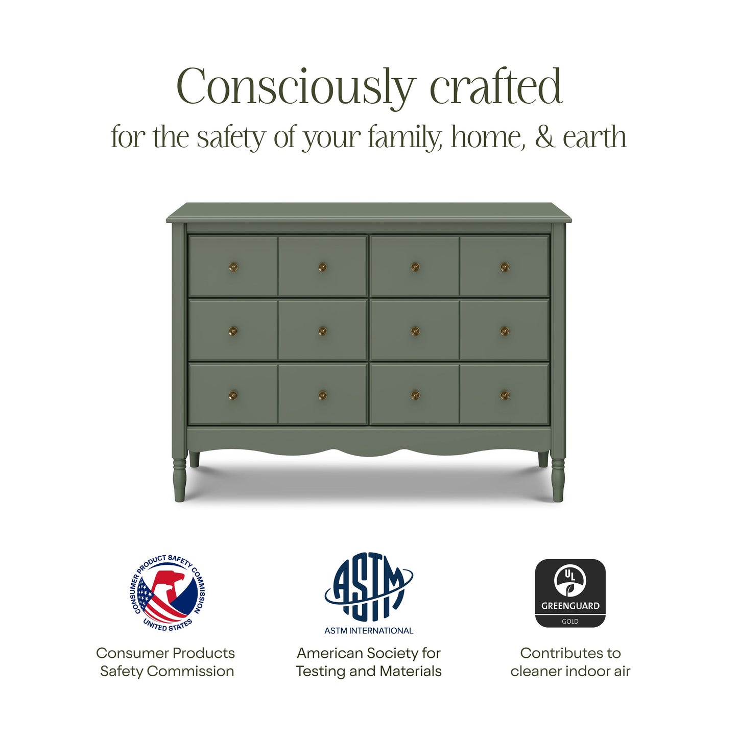 Liberty 6-Drawer Assembled Dresser in Cove Blue