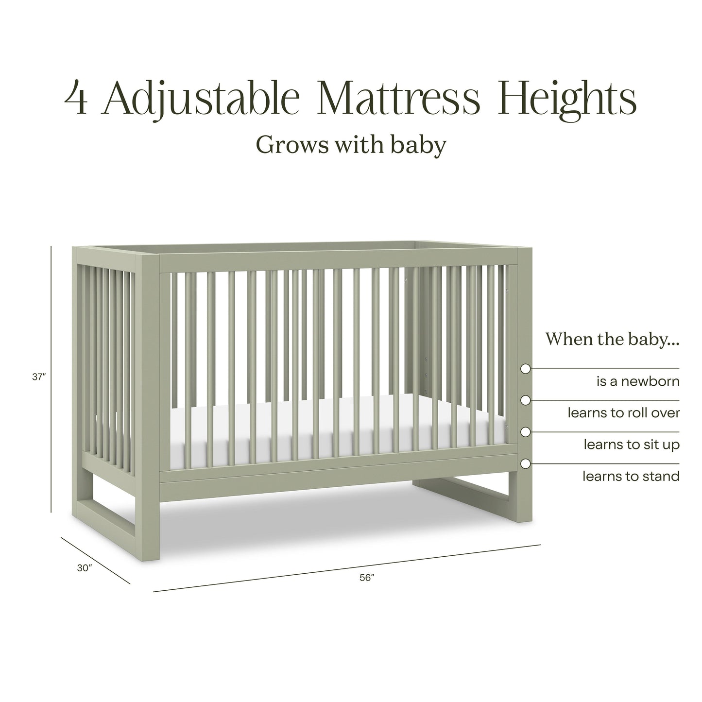 NAMESAKE NANTUCKET 3-IN-1 CONVERTIBLE CRIB WITH TODDLER BED CONVERSION KIT