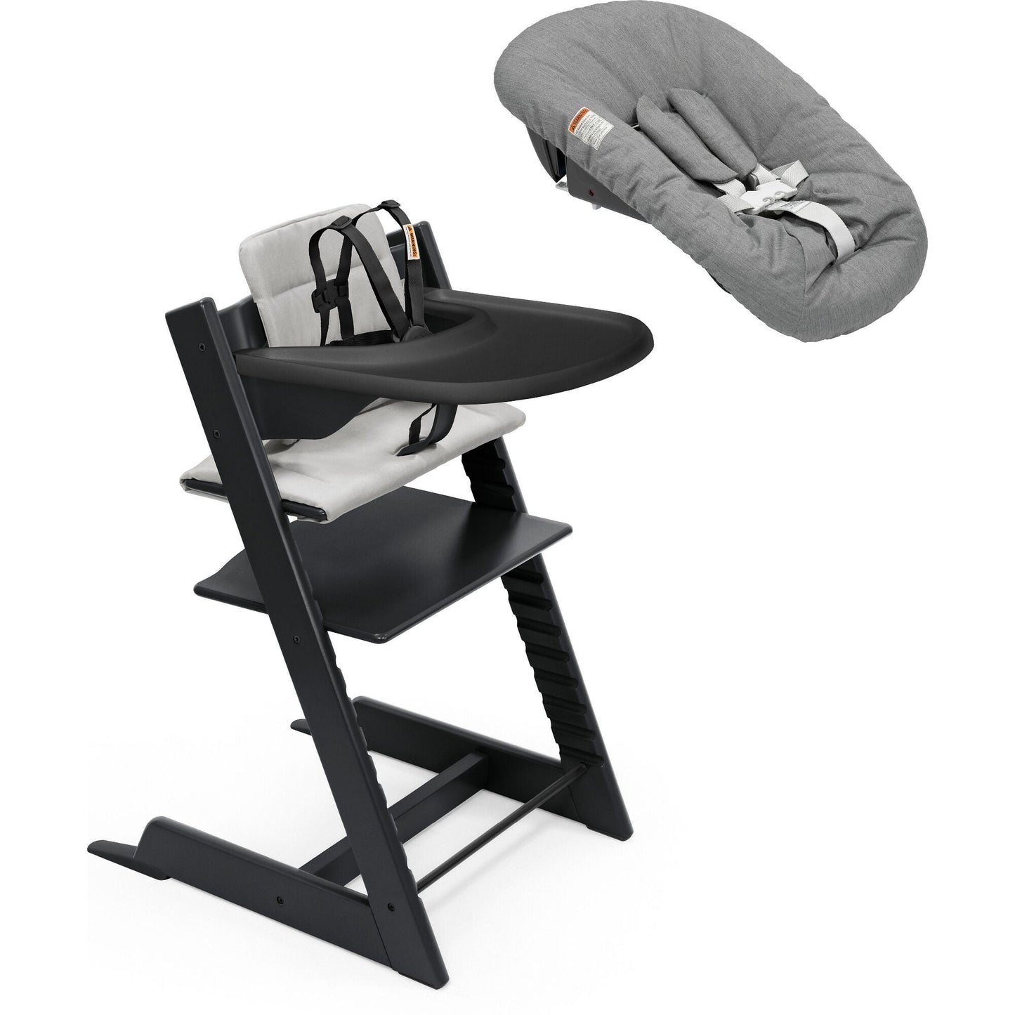 STOKKE TRIPP TRAPP HIGH CHAIR² WITH CUSHION, TRAY AND NEWBORN SET