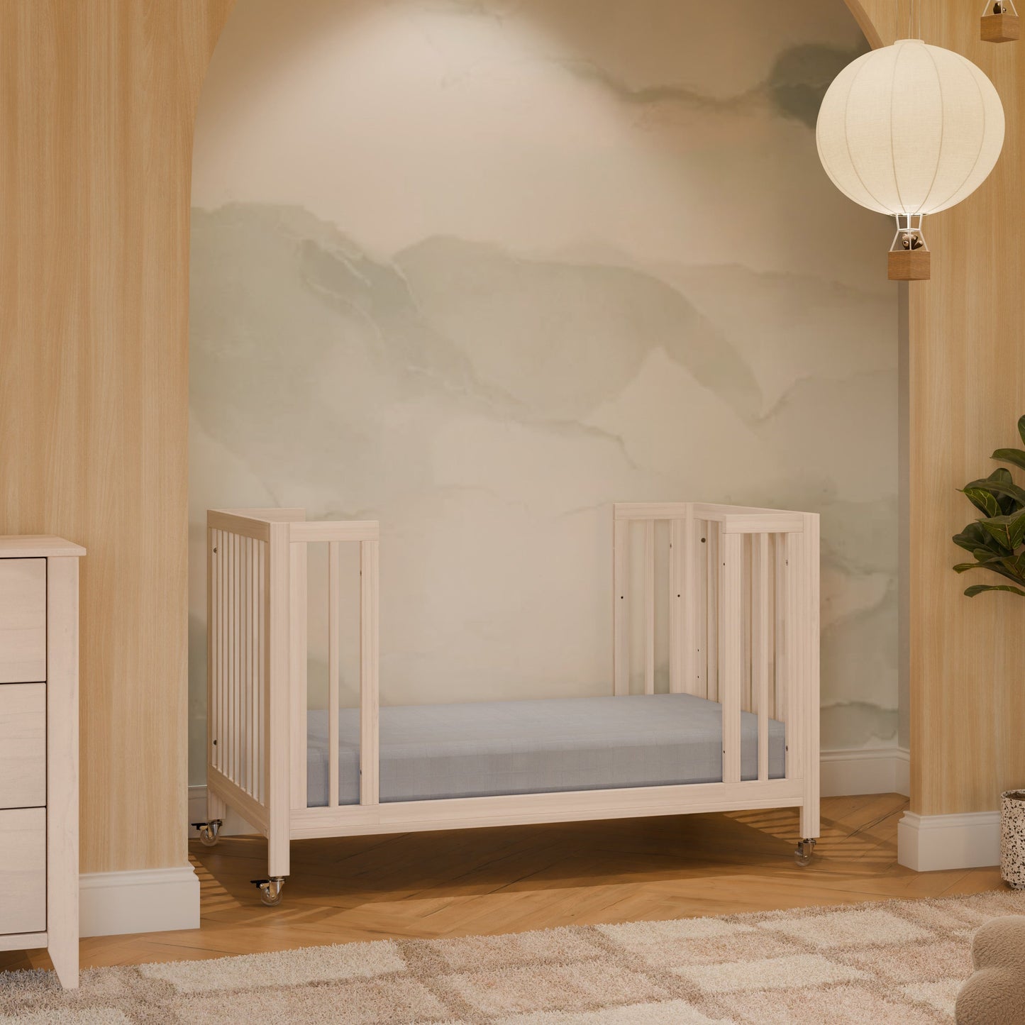 BABYLETTO ROLLI 9-IN-1 CONVERTIBLE ALL-STAGES CRIB WITH BASSINET & TODDLER BED CONVERSION KITS