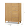 Marin Chifforobe, Assembled in Honey and Honey Cane