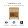 Eloise Nightstand, Assembled in Honey & Performance Sand Eco-Weave