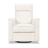 Willa Power Glider Recliner w/ adj. headrest & USB in Performance Grey Eco-Weave w/Light Wood Base