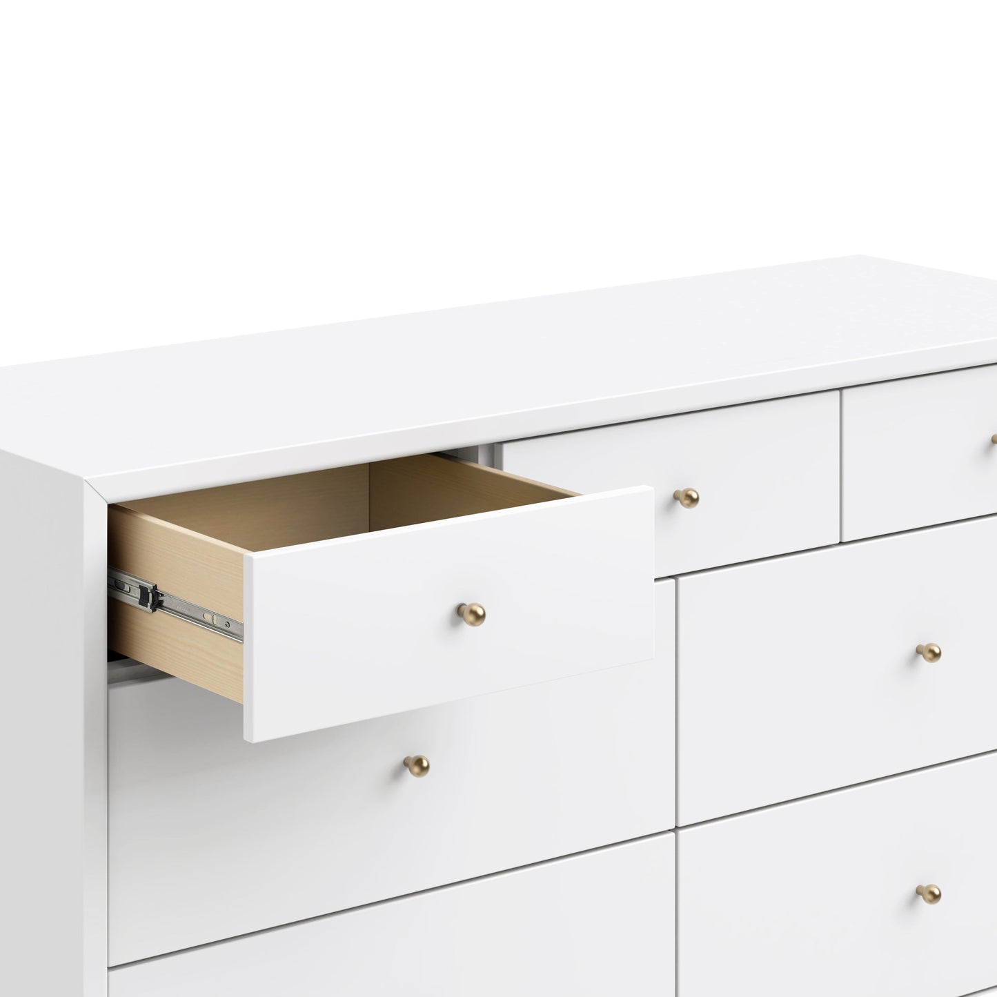 Palma 7-Drawer Double Dresser, Assembled in Warm White