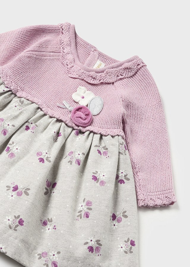 MAYORAL KNIT DRESS 1-2 (0-3 MONTHS) MAYORAL KNIT DRESS 1-2 (0-3 MONTHS)