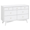Palma 7-Drawer Double Dresser, Assembled in Warm White