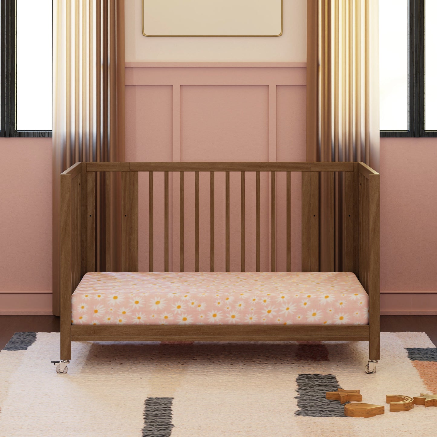 BABYLETTO ROLLI 9-IN-1 CONVERTIBLE ALL-STAGES CRIB WITH BASSINET & TODDLER BED CONVERSION KITS