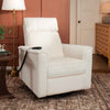 MONOGRAM BY NAMESAKE WILLA DELUXE POWER RECLINER AND SWIVEL GLIDER WITH HEAT + MASSAGE | IVORY CORDUROY | EXCLUSIVE! IVORY CORDUROY