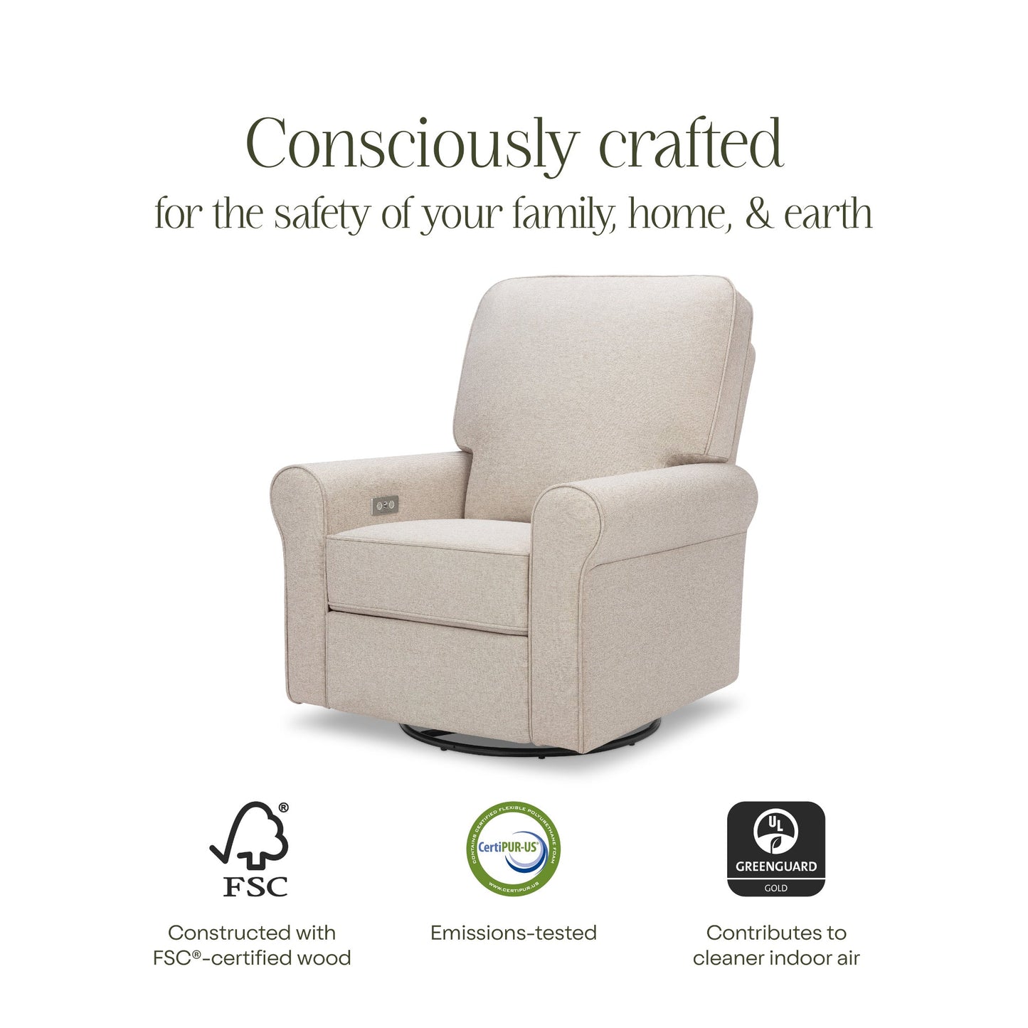 MONOGRAM BY NAMESAKE MONROE POWER RECLINER & SWIVEL GLIDER