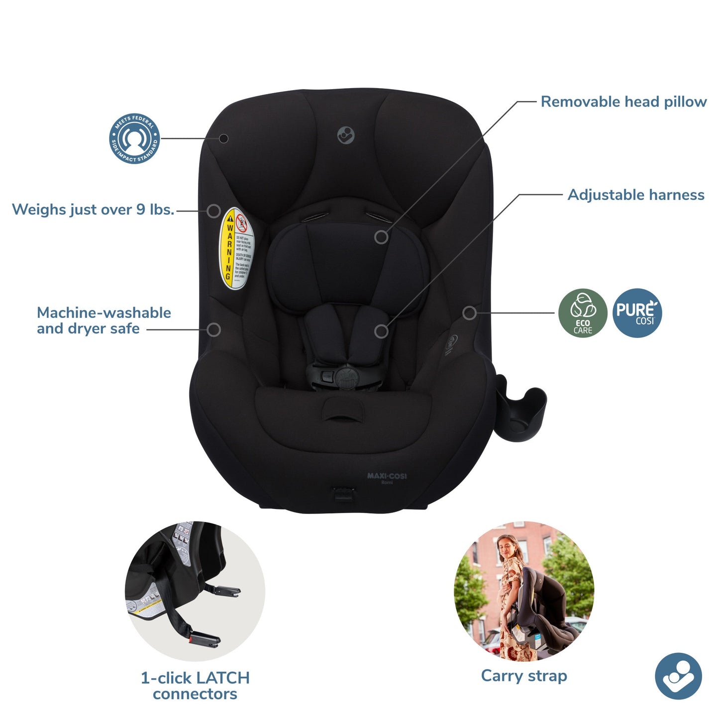 MAXI-COSI ROMI 2-IN-1 CONVERTIBLE CAR SEAT