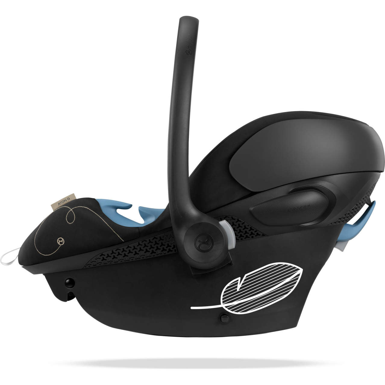 Aton G Swivel Infant Car Seat with SensorSafe - Moon Black