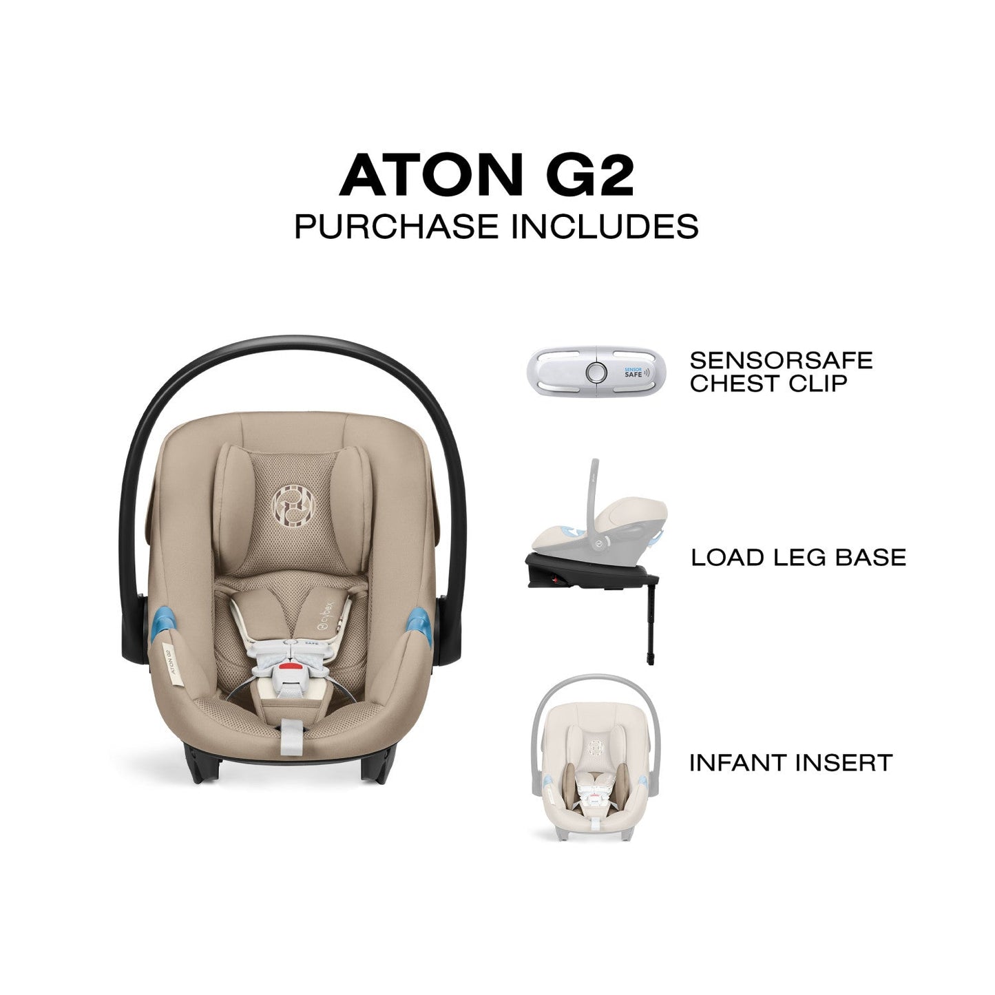 CYBEX ATON G2 INFANT CAR SEAT + LOAD LEG BASE