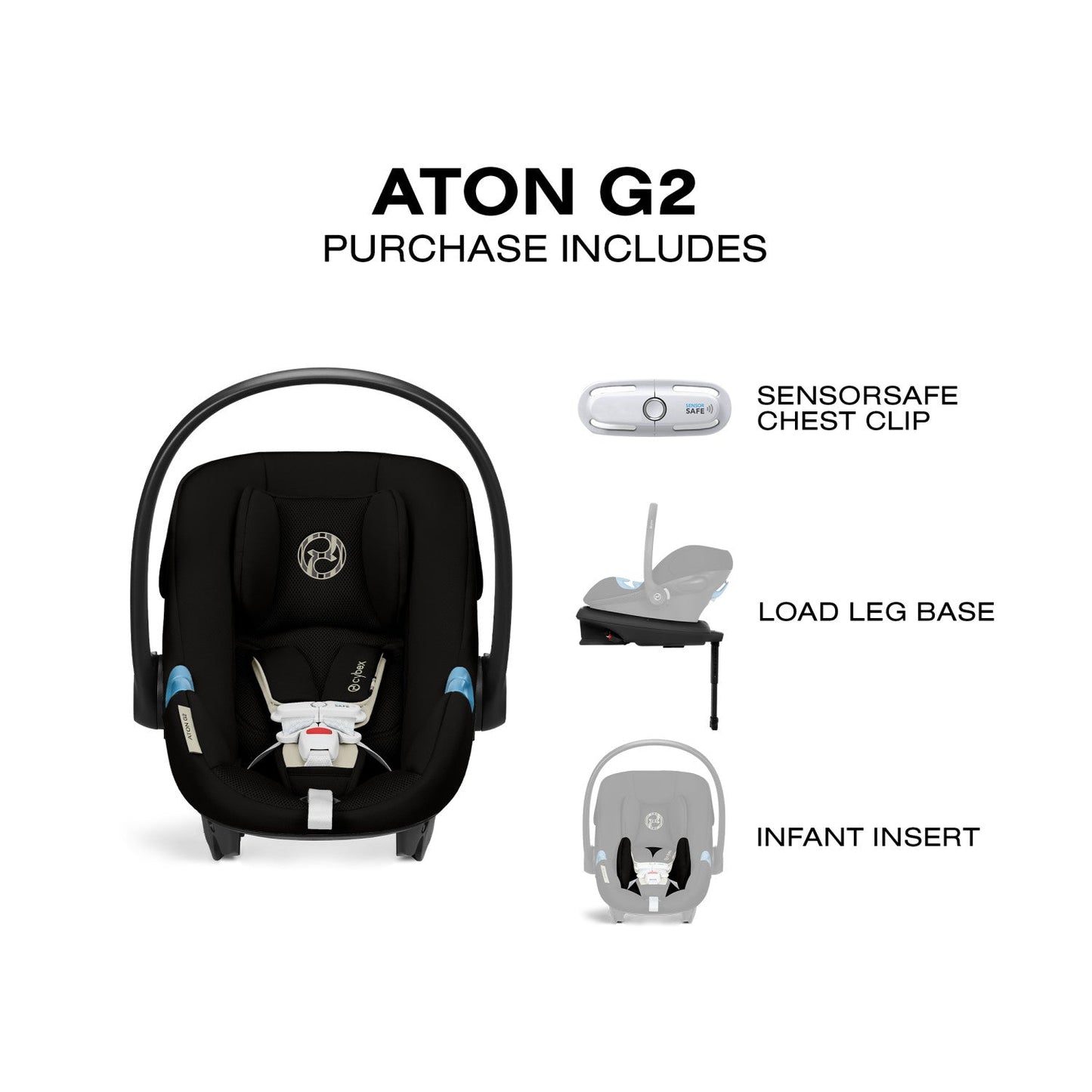 CYBEX ATON G2 INFANT CAR SEAT + LOAD LEG BASE
