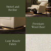 NAMESAKE CREWE RECLINER AND SWIVEL GLIDER IVORY BOUCLE