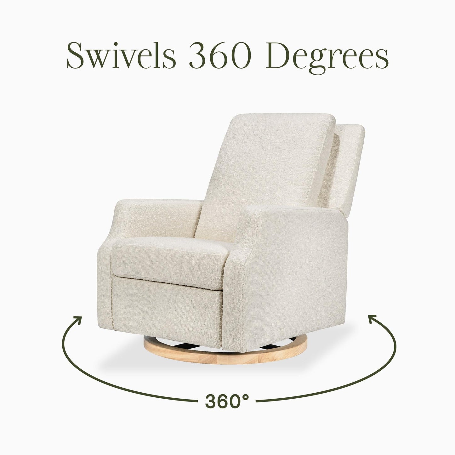 NAMESAKE CREWE RECLINER AND SWIVEL GLIDER IVORY BOUCLE
