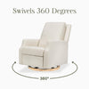 NAMESAKE CREWE RECLINER AND SWIVEL GLIDER IVORY BOUCLE