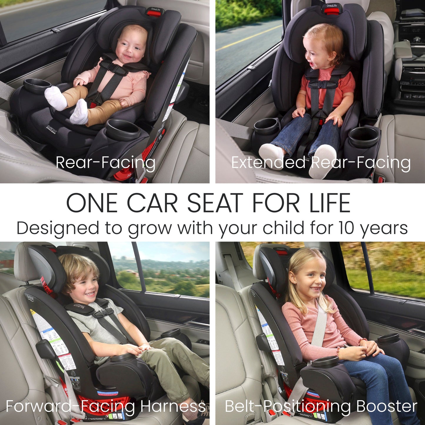 BRITAX ONE4LIFE ALL-IN-ONE CAR SEAT WITH CLICKTIGHT INSTALLATION + SAFEWASH FABRICS