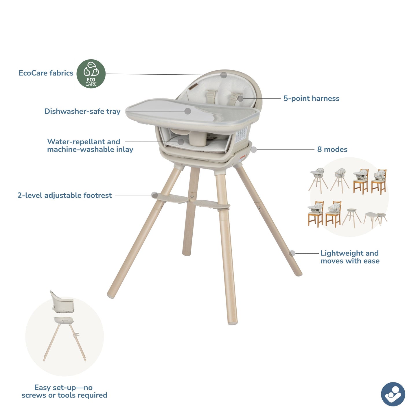 MAXI COSI MOA 8 IN 1 HIGH CHAIR