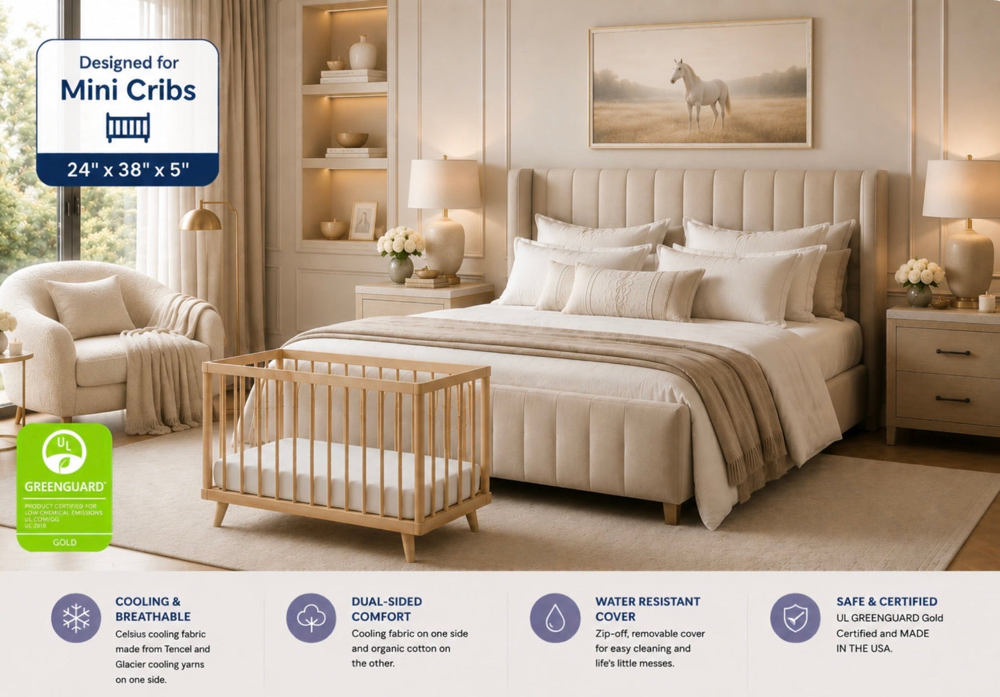 MOONLIGHT LUXURY DREAMER MINI CRIB MATTRESS