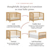 Sprout 4-in-1 Convertible Crib w/Toddler Bed Conversion Kit in Honey