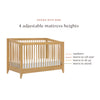 Sprout 4-in-1 Convertible Crib w/Toddler Bed Conversion Kit in Honey