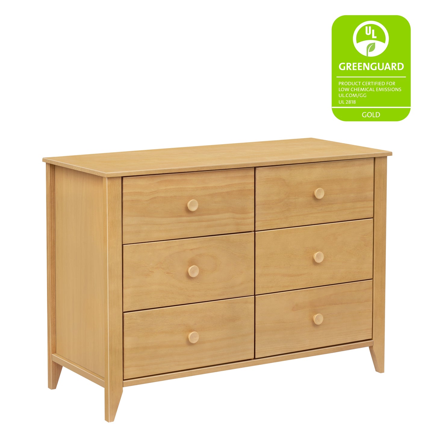 Sprout 6-Drawer Double Dresser in Honey