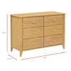 Sprout 6-Drawer Double Dresser in Honey