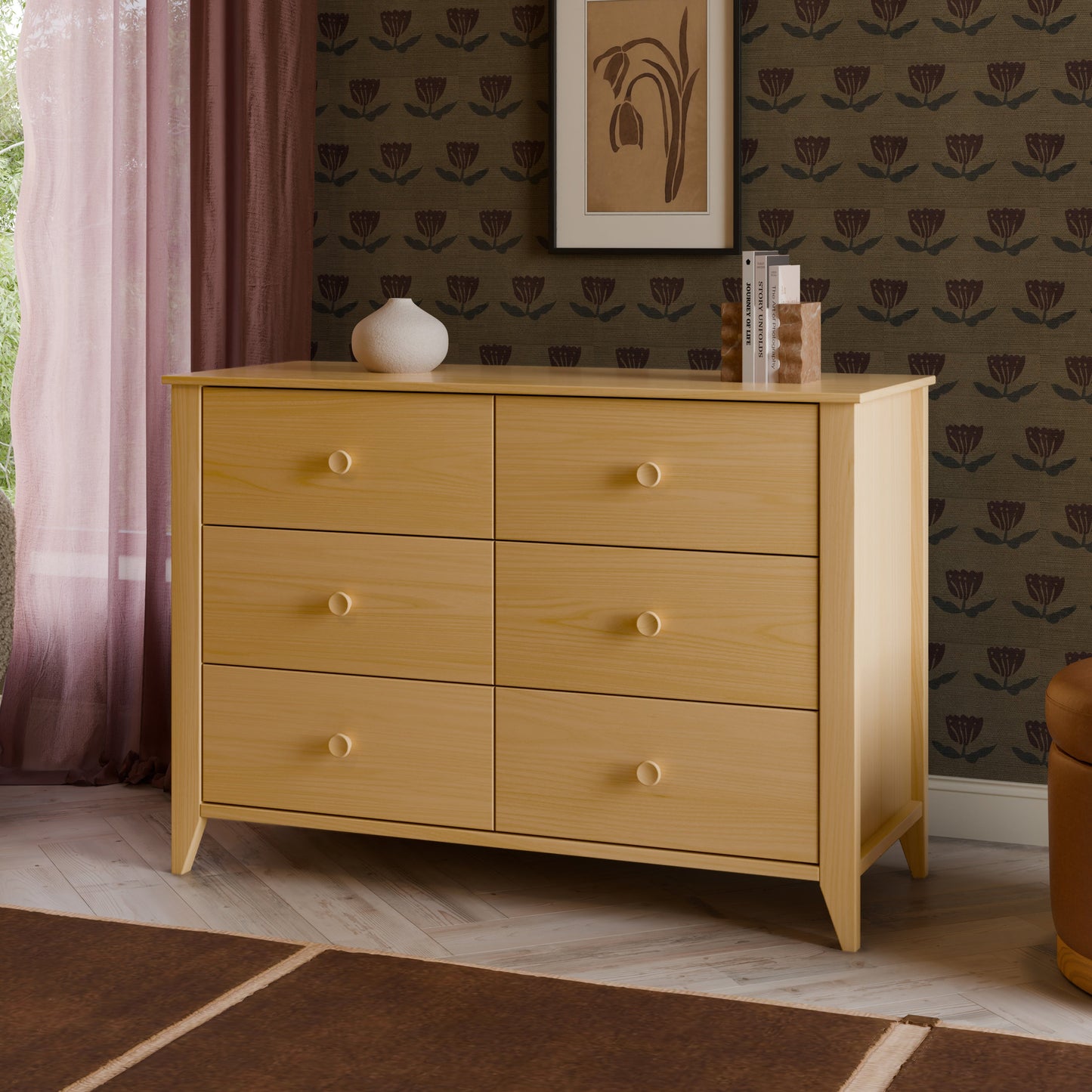 Sprout 6-Drawer Double Dresser in Honey