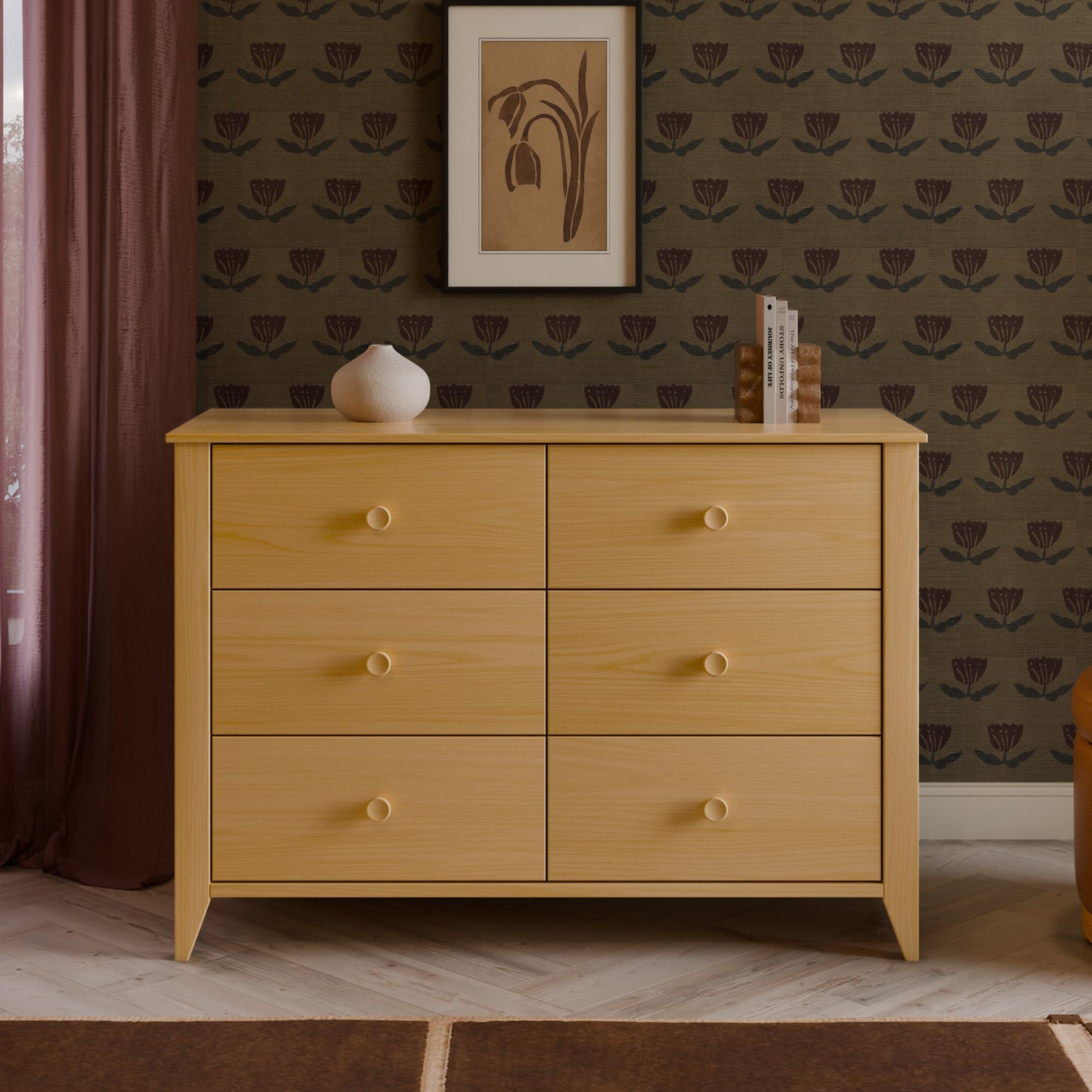 Sprout 6-Drawer Double Dresser in Honey