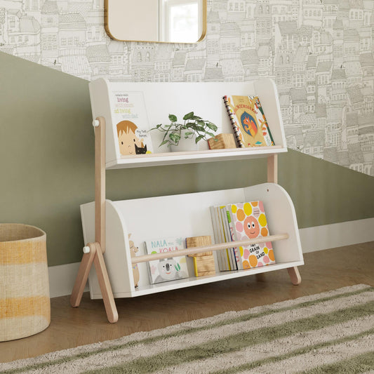 Tally Storage and Bookshelf in Washed Natural