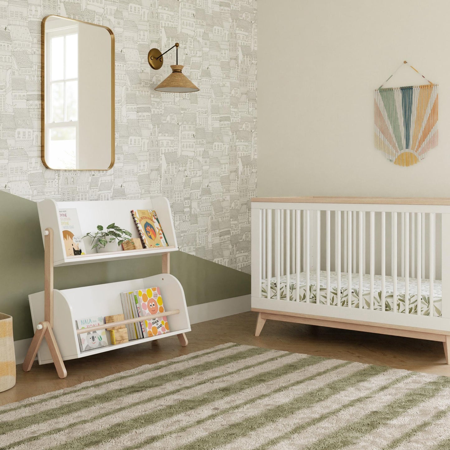 Tally Storage and Bookshelf in Washed Natural