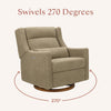 BABYLETTO KIWI PLUS CHAIR AND A HALF POWER RECLINER & SWIVEL GLIDER WITH POWER ADJUSTABLE HEADREST AND USB PORT